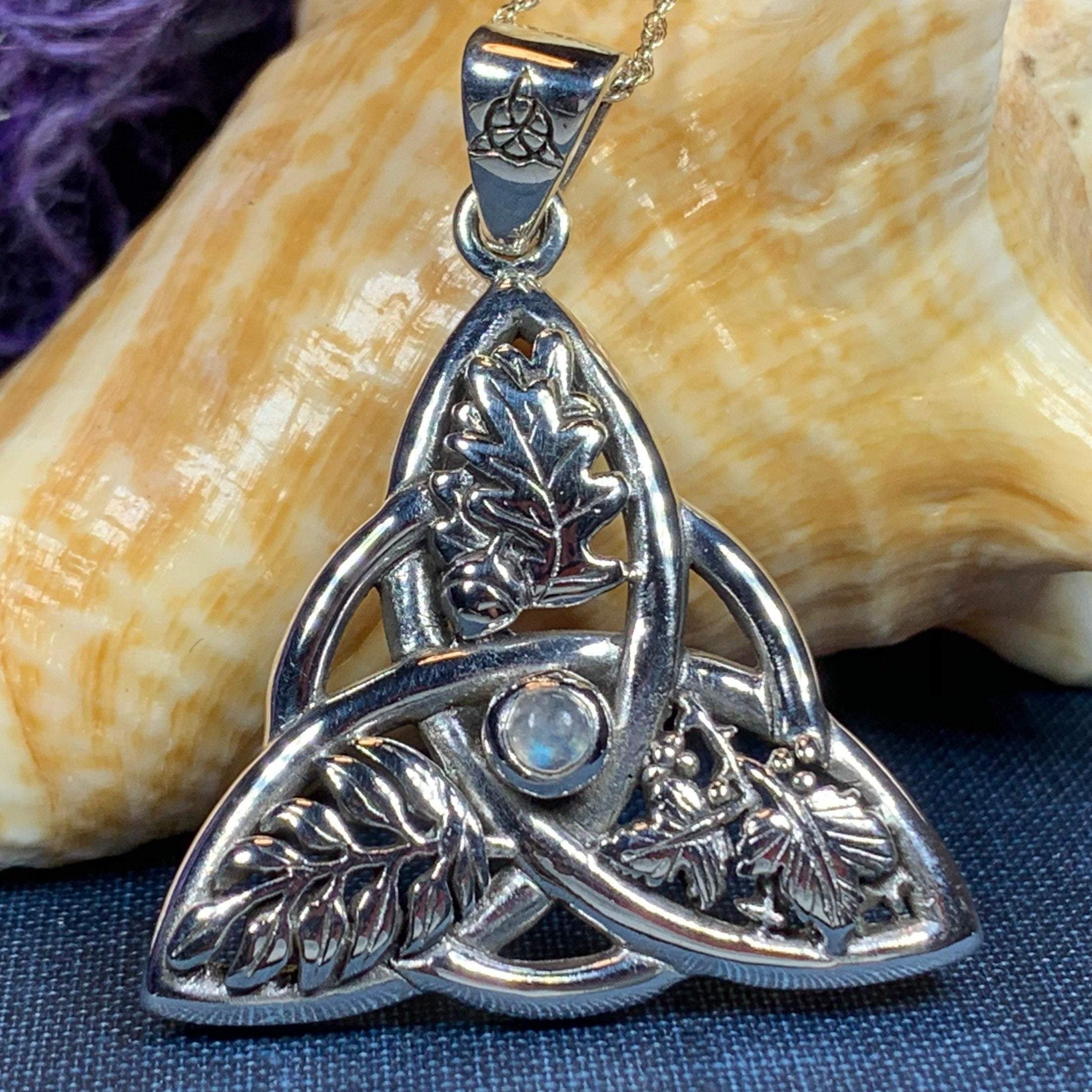 Oak Ash Thorn Trinity Knot Necklace