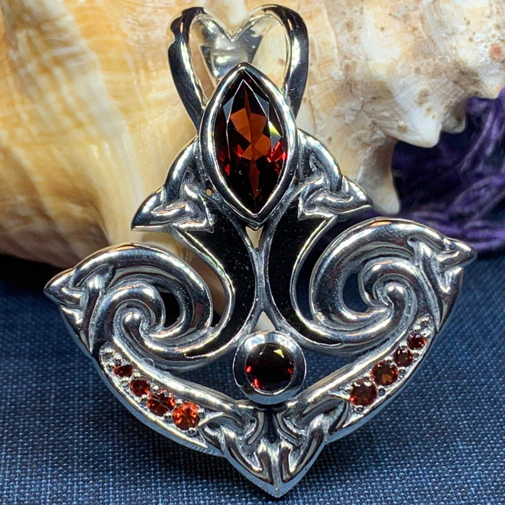 Eternal Flame Trinity Knot Necklace