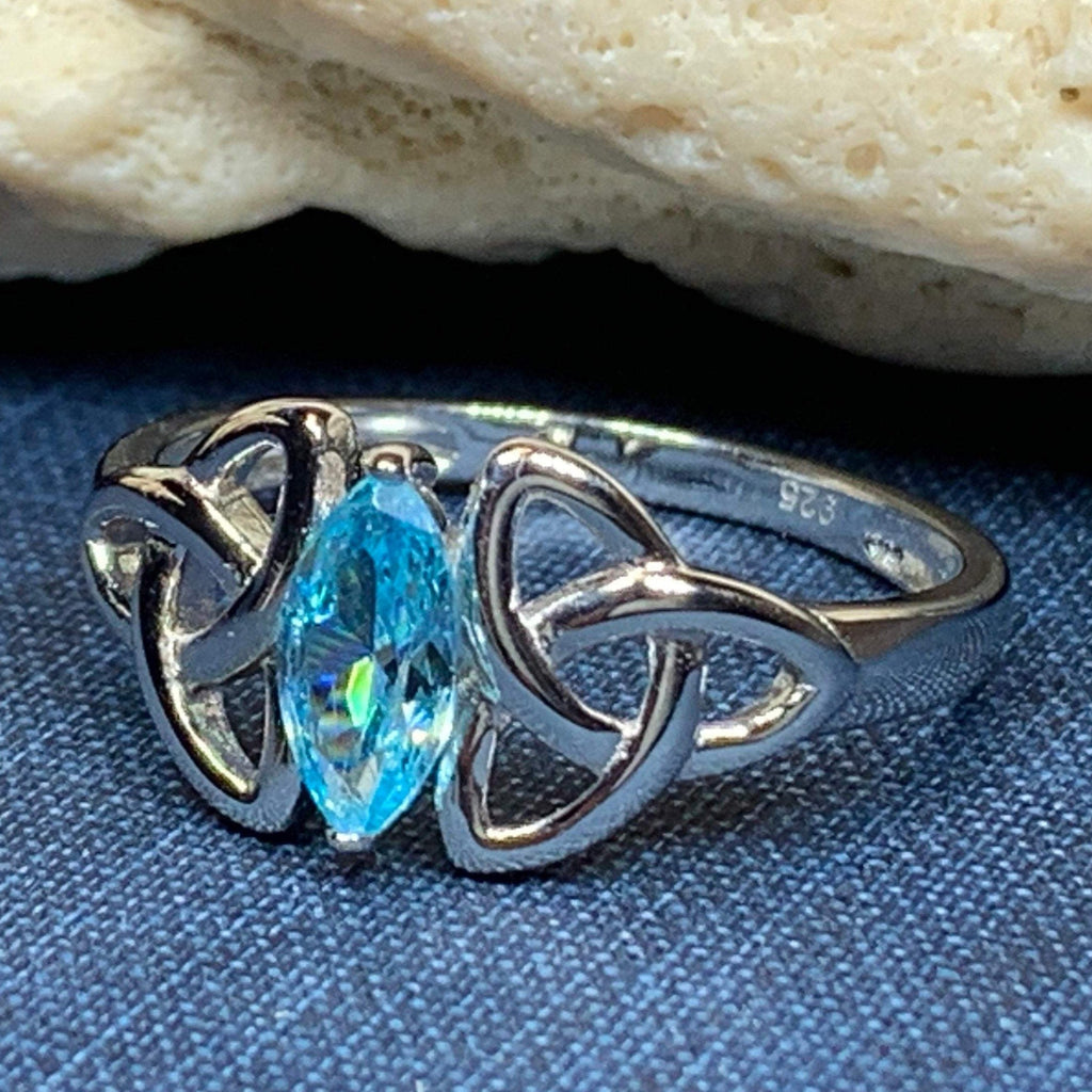 Topaz Trinity Knot Ring