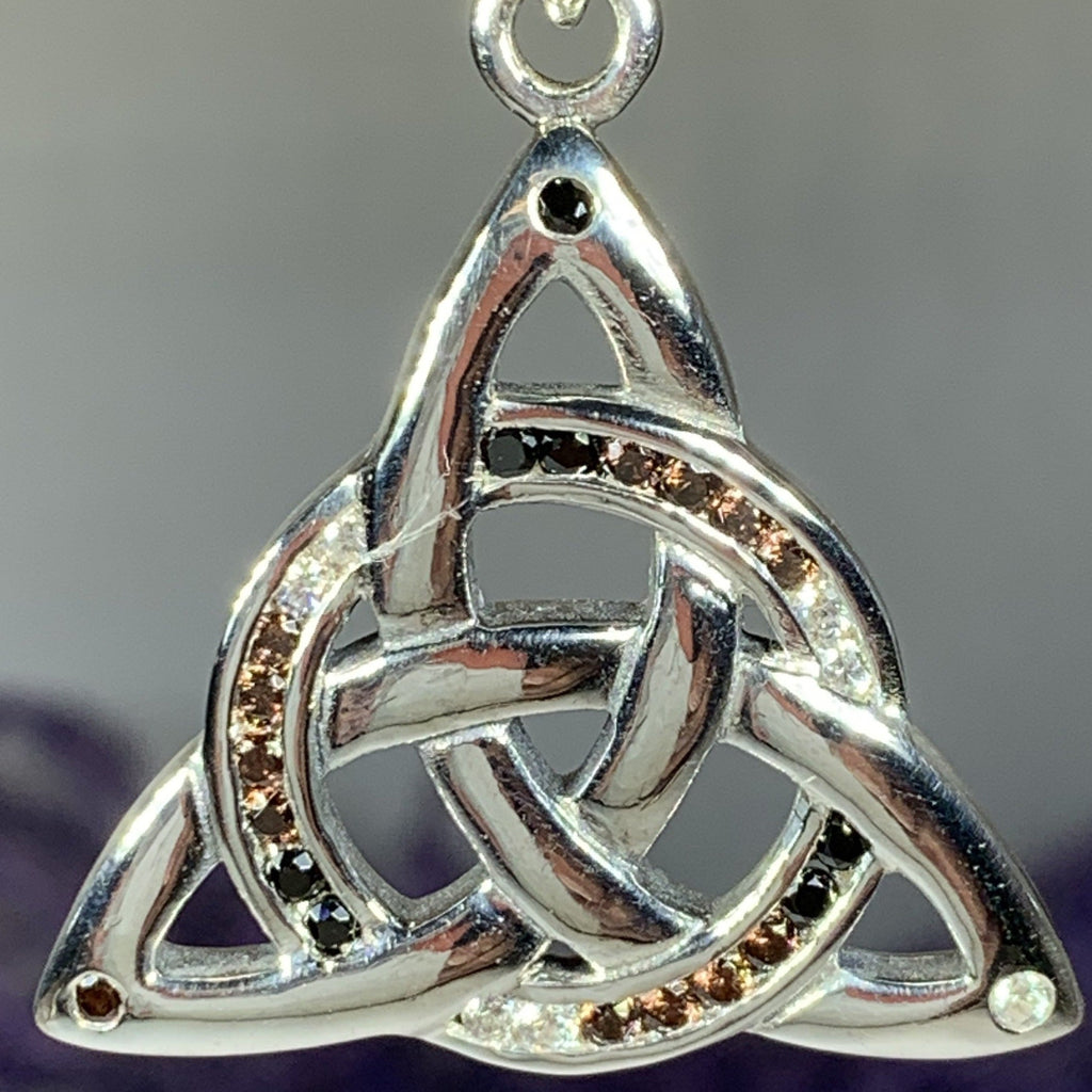 Ombre Trinity Knot Necklace