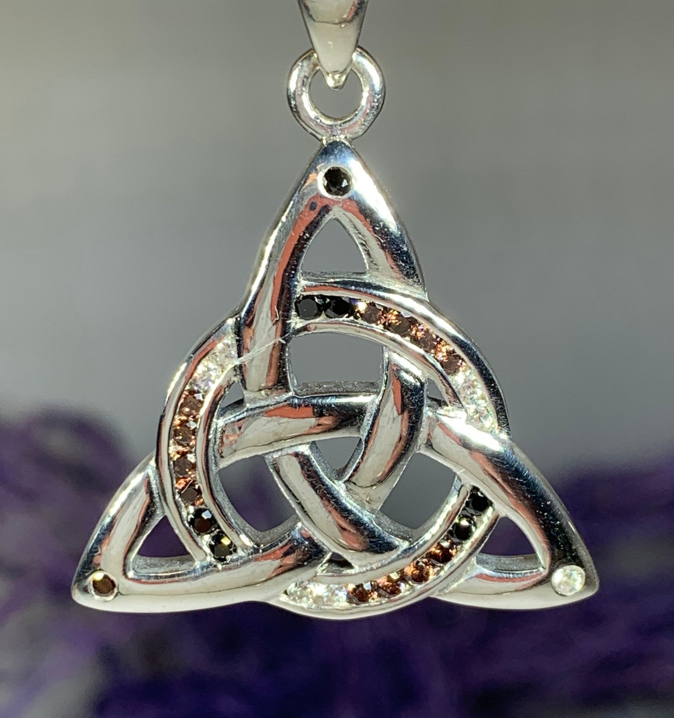 Ombre Trinity Knot Necklace