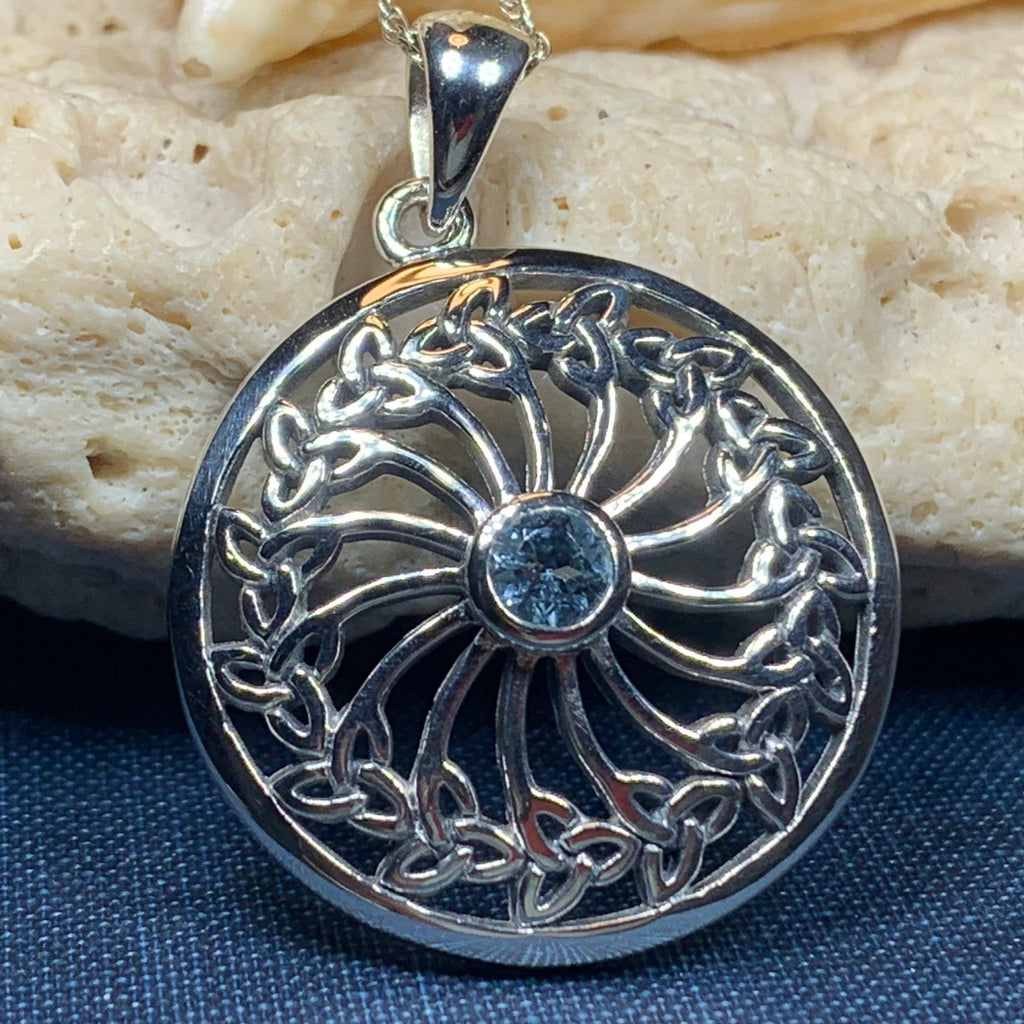 Wheel of Life Trinity Knot Necklace