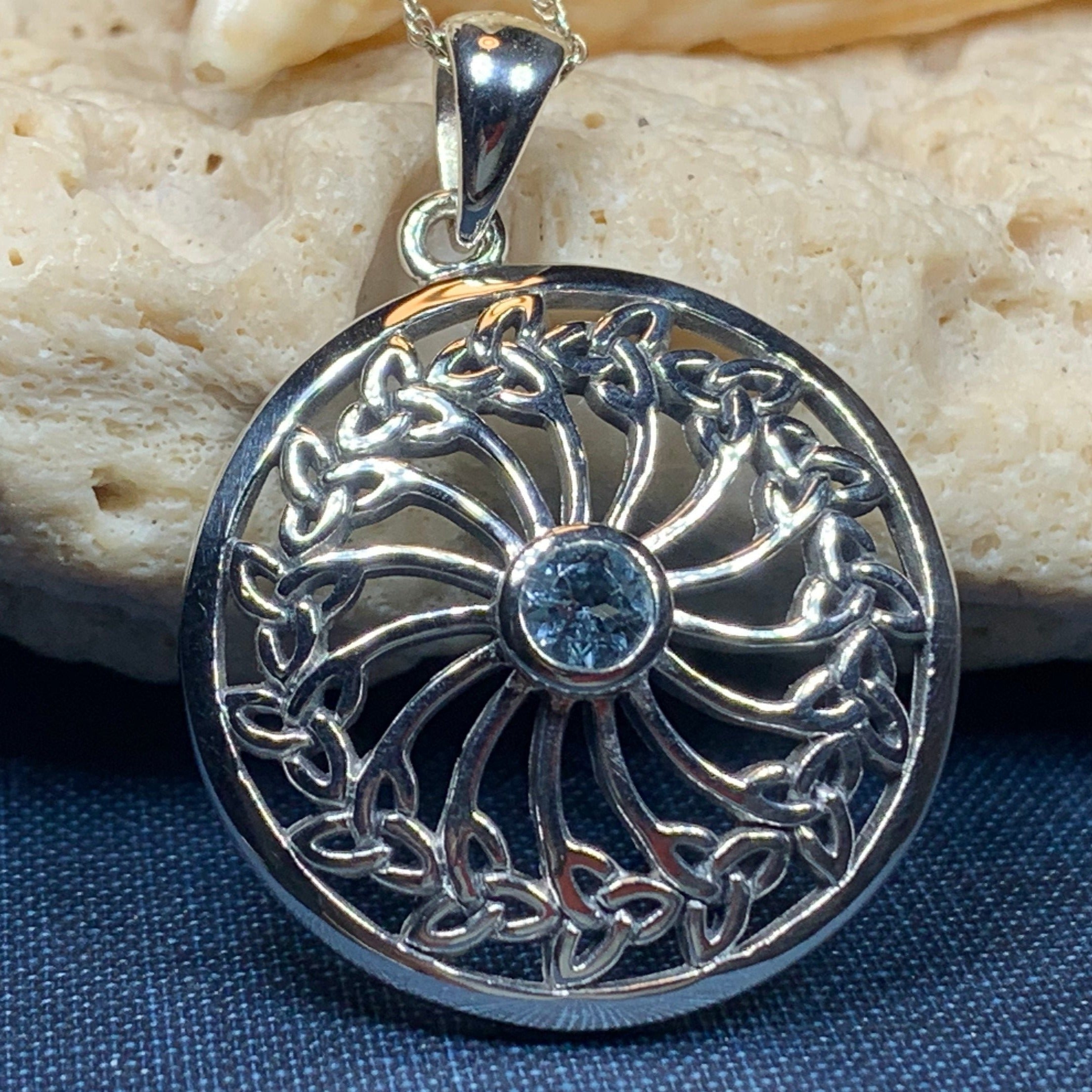 Wheel of Life Trinity Knot Necklace