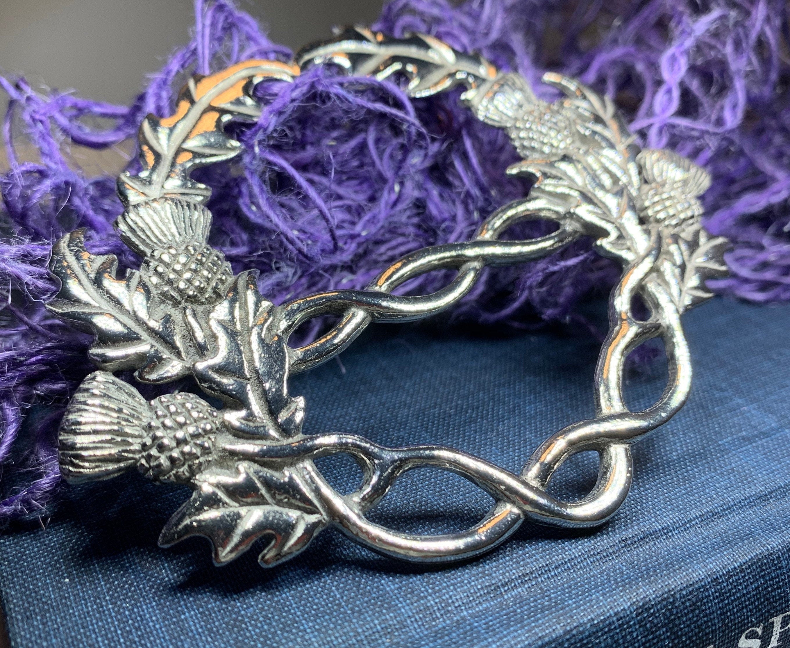 Scottish Thistle Pewter Scarf Ring