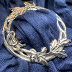 Pewter Oak Leaf & Acorn Scarf Ring