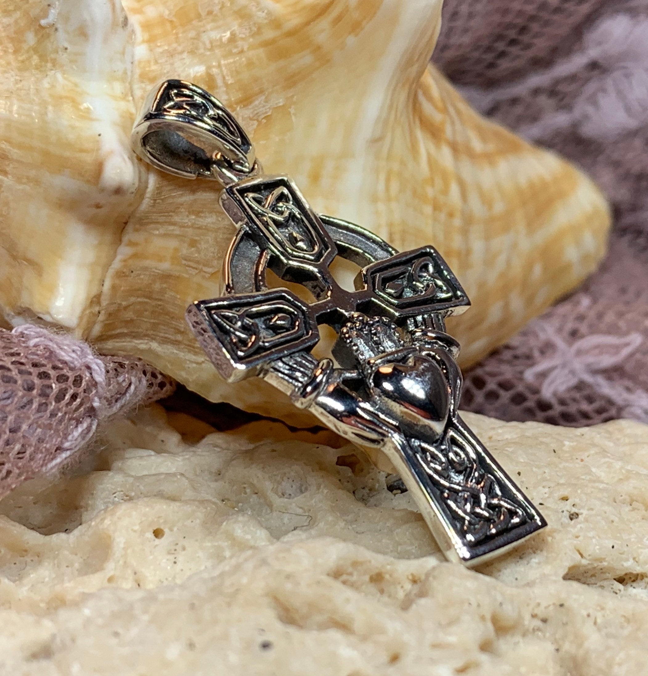 Galway Claddagh Cross Necklace