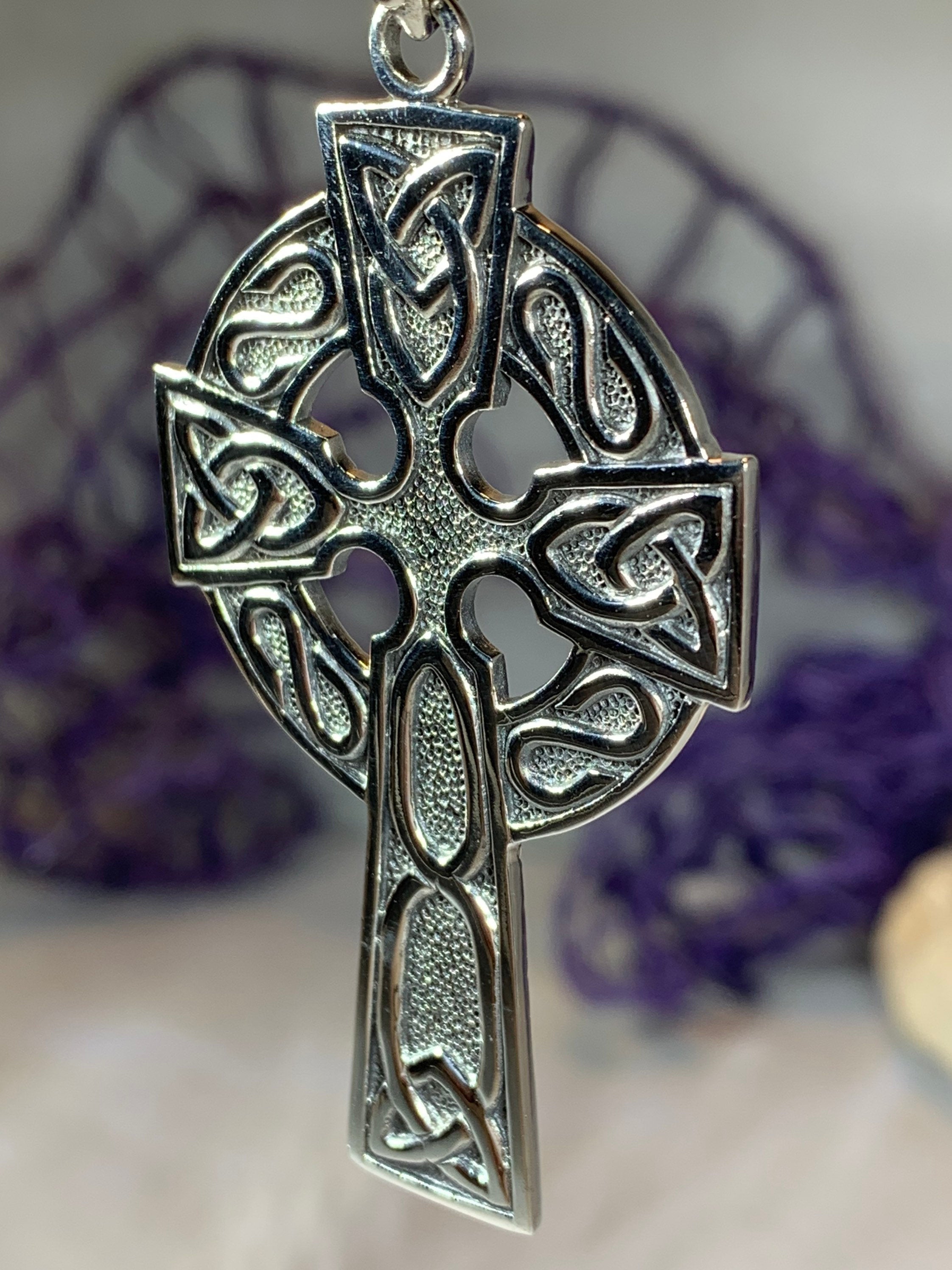 Cahal Large Celtic Cross Necklace