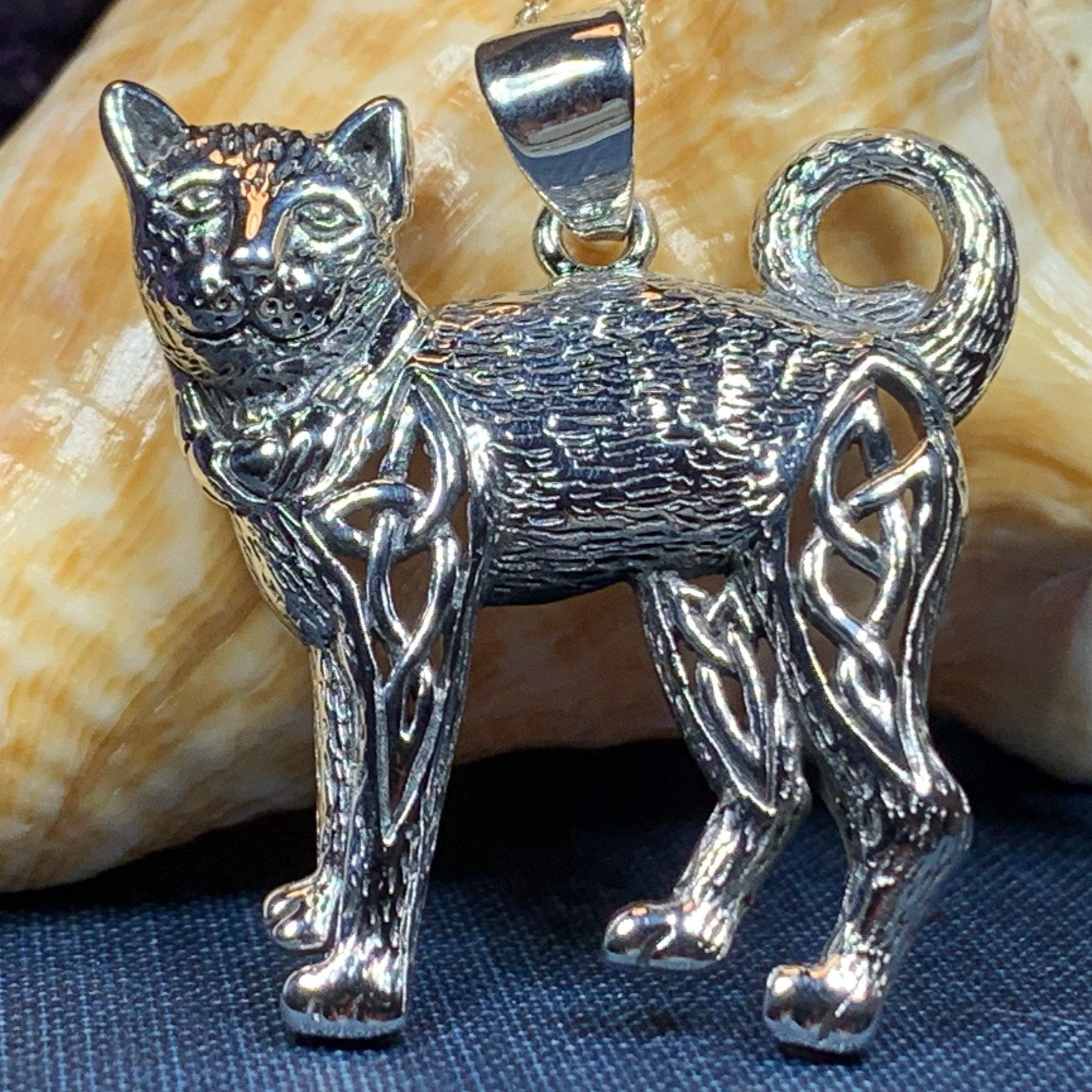 Tabitha Celtic Knot Cat Necklace