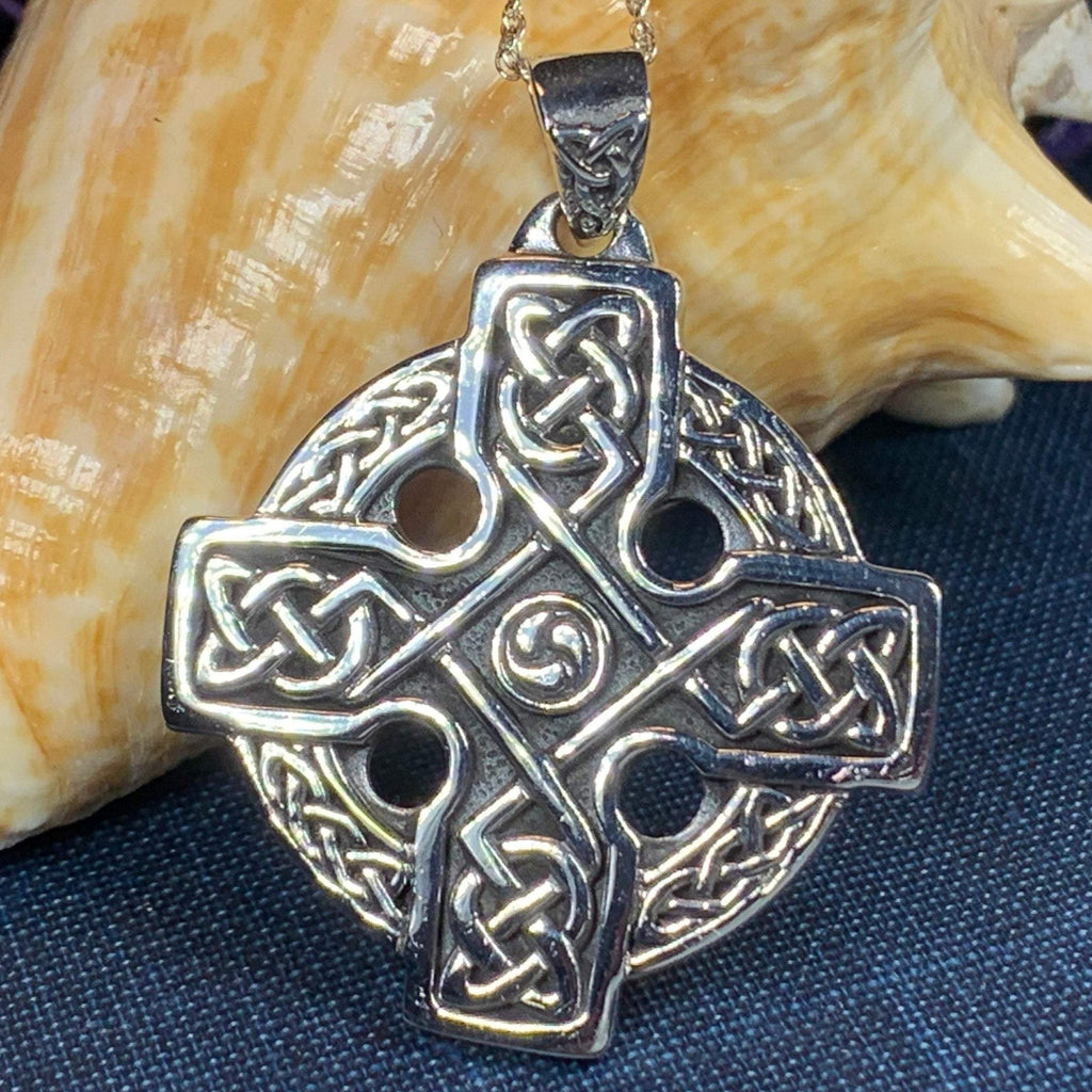 Lyre Celtic Cross Necklace