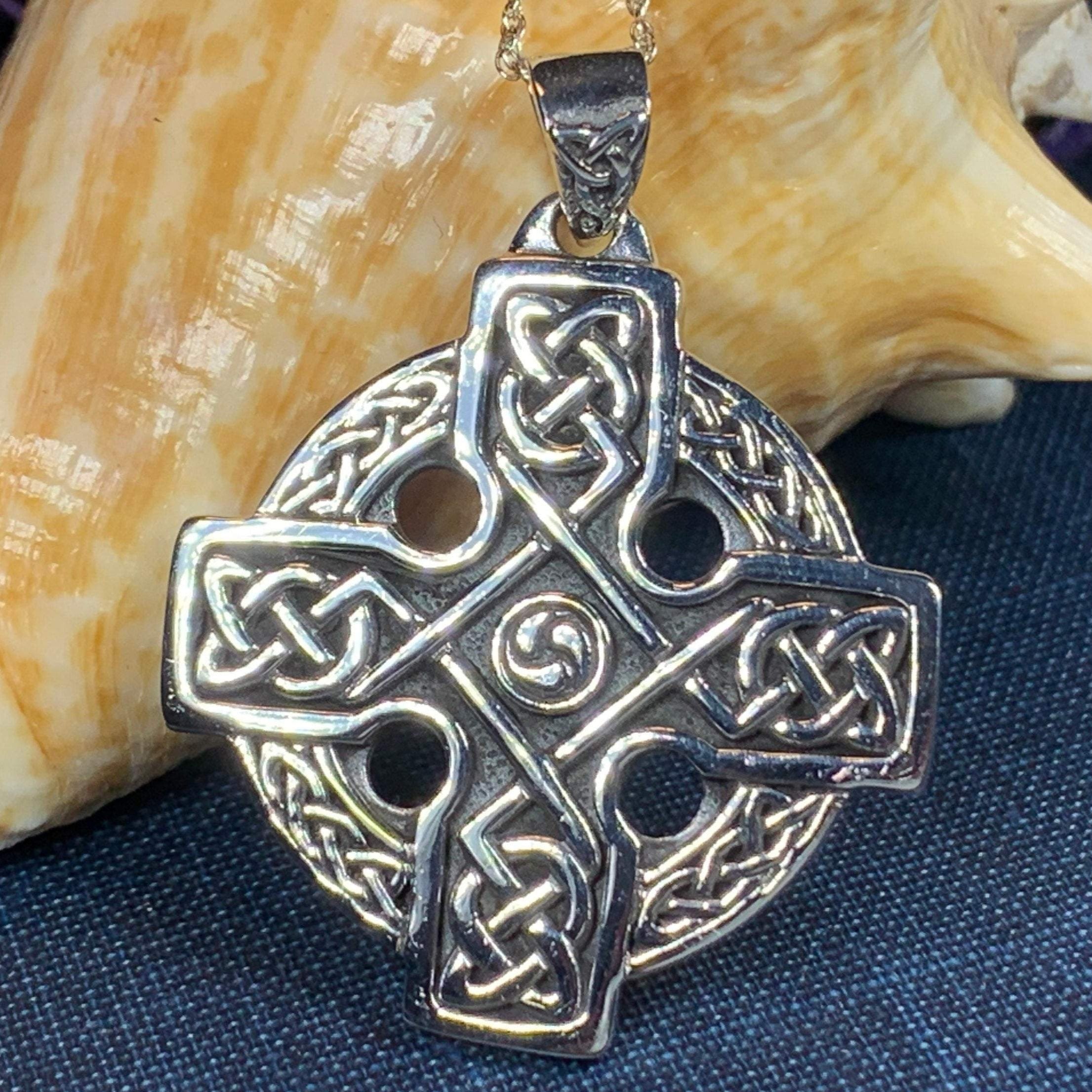 Lyre Celtic Cross Necklace