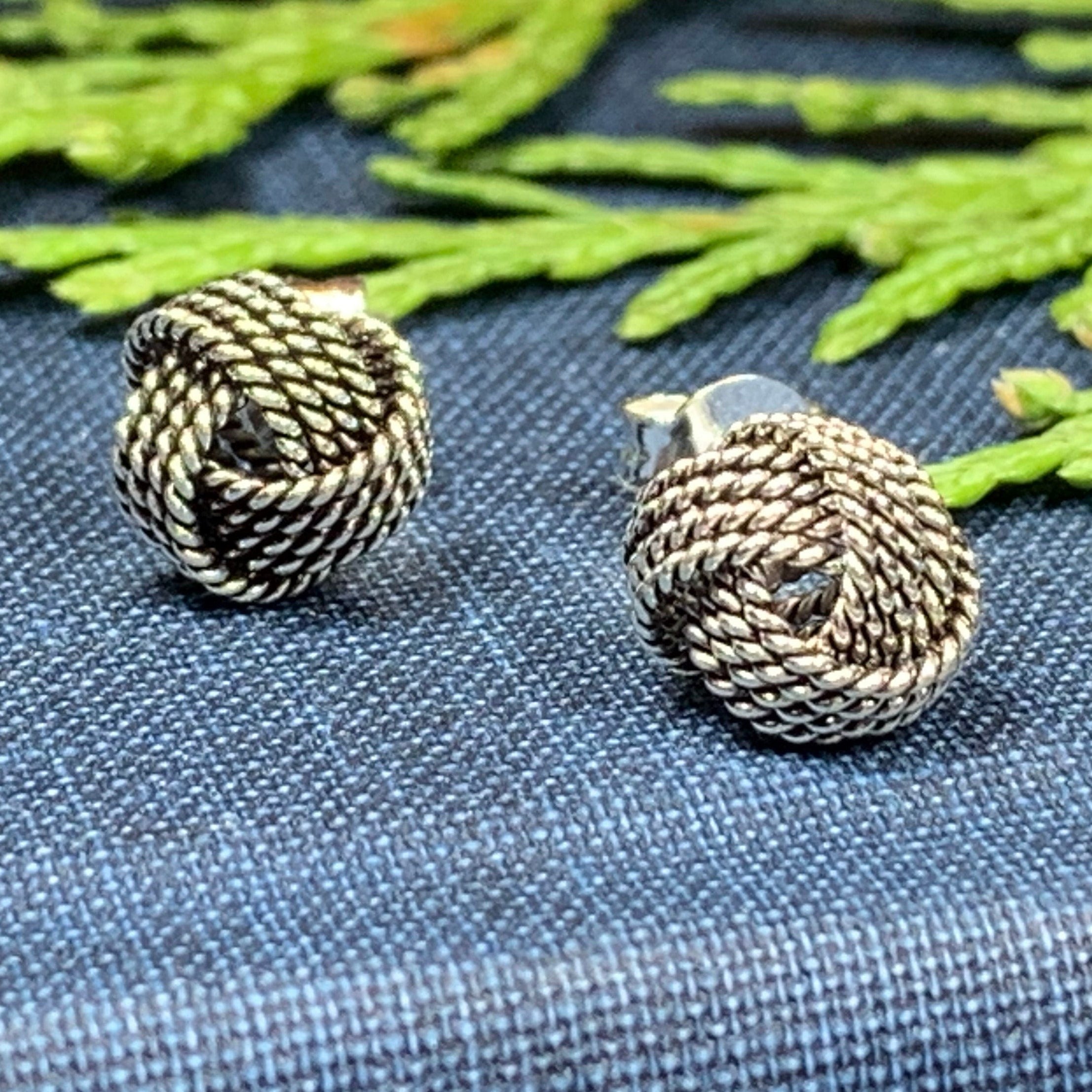 Rope Style Celtic Knot Stud Earrings
