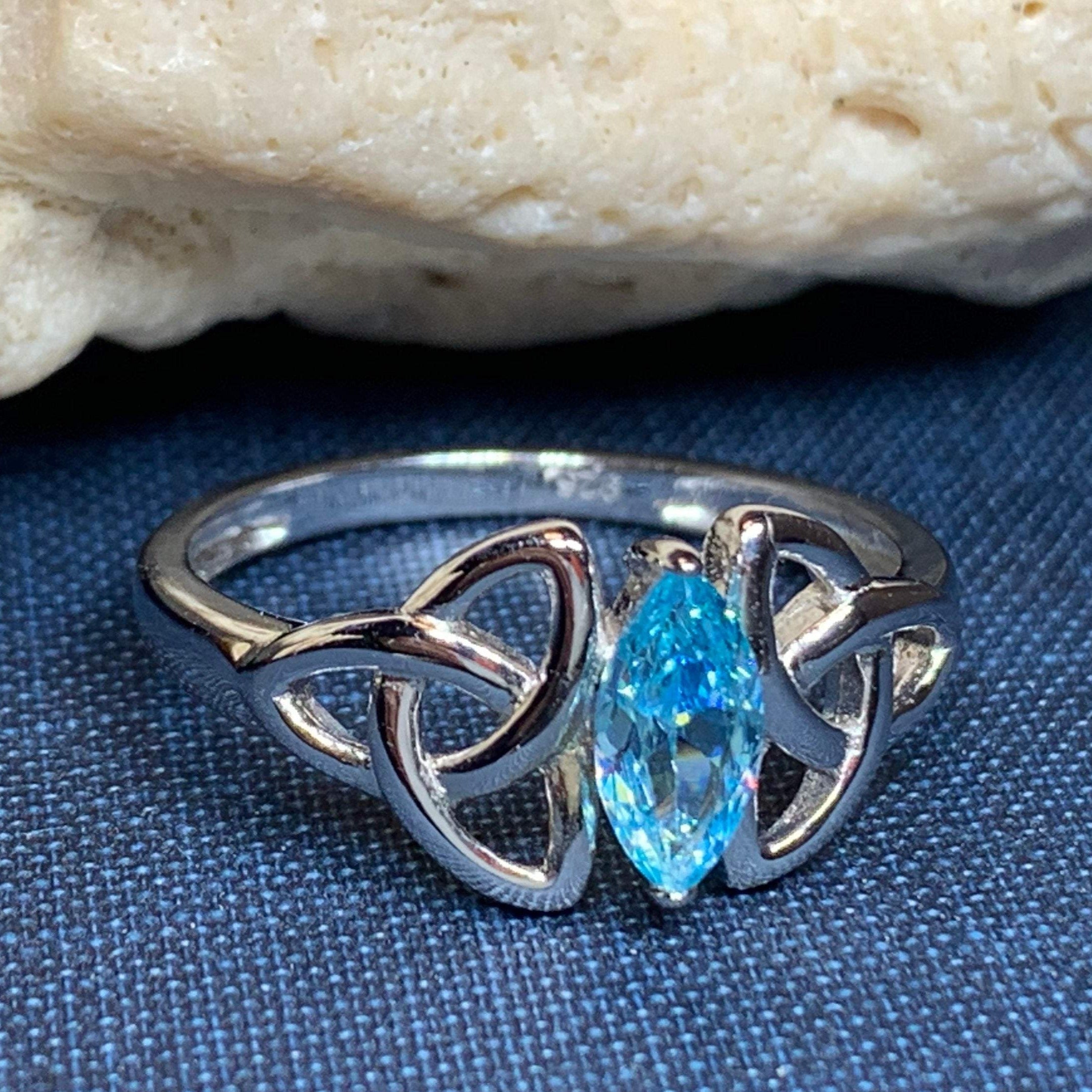Topaz Trinity Knot Ring