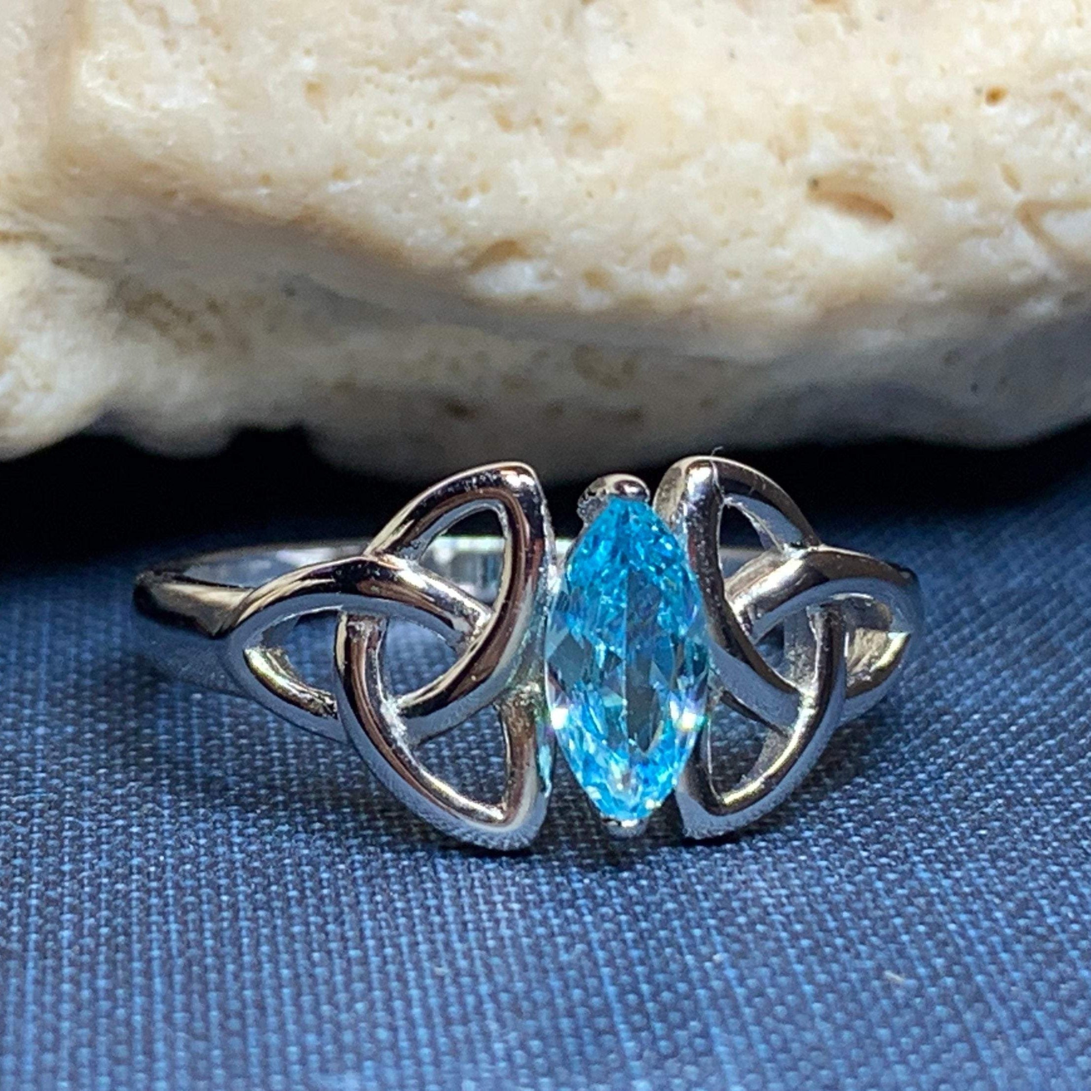 Topaz Trinity Knot Ring