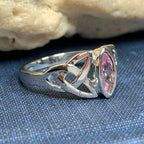 Pink Trinity Knot Ring