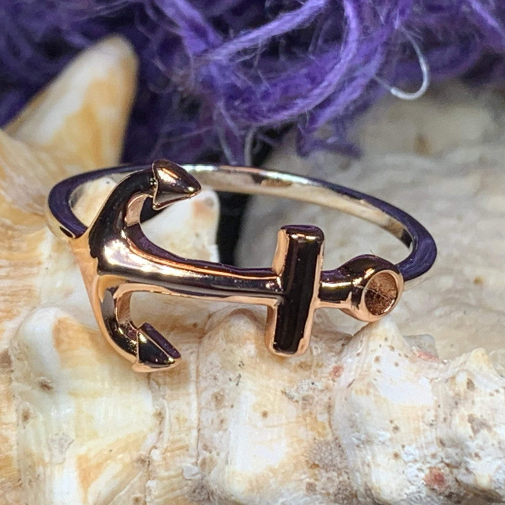 Rose Gold Hope Anchor Ring