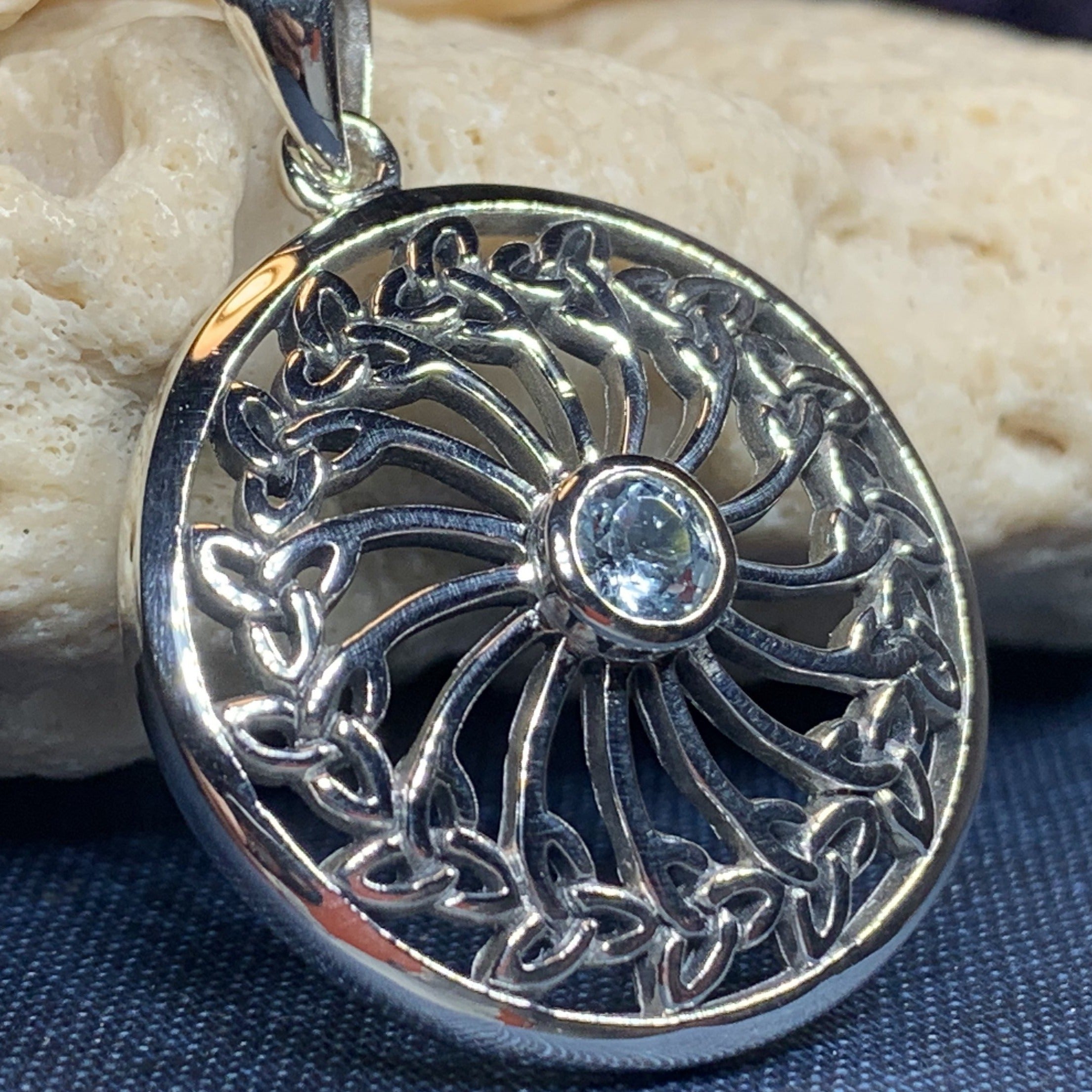 Wheel of Life Trinity Knot Necklace