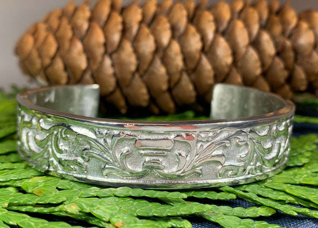 Baroque Pewter Bracelet