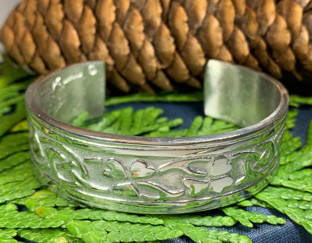 Irish Shamrock Cuff Bracelet
