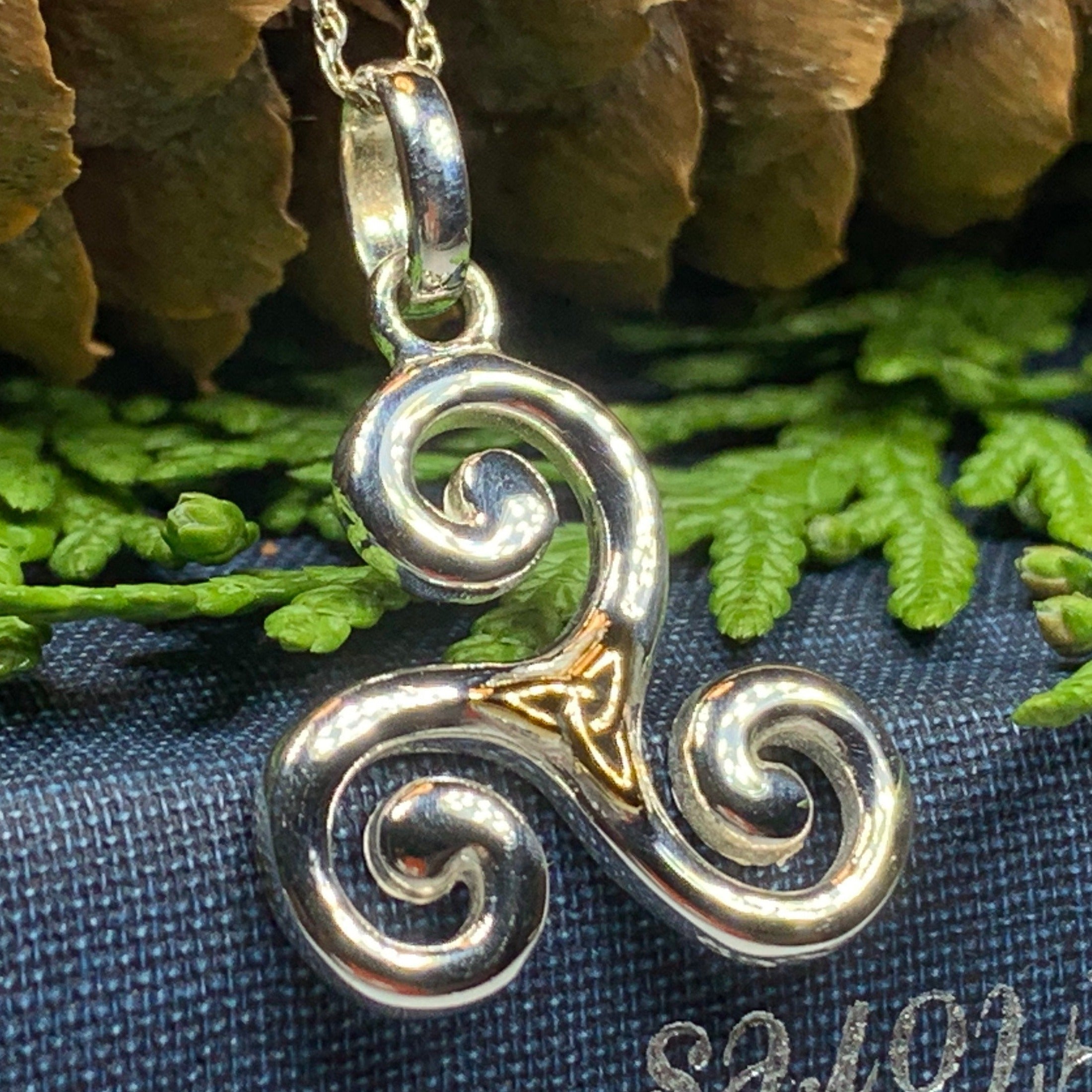 Keeva Triple Spiral Necklace