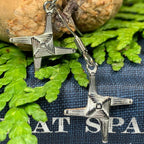 Pewter Saint Brigid's Cross Earrings