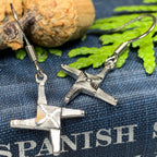 Pewter Saint Brigid's Cross Earrings