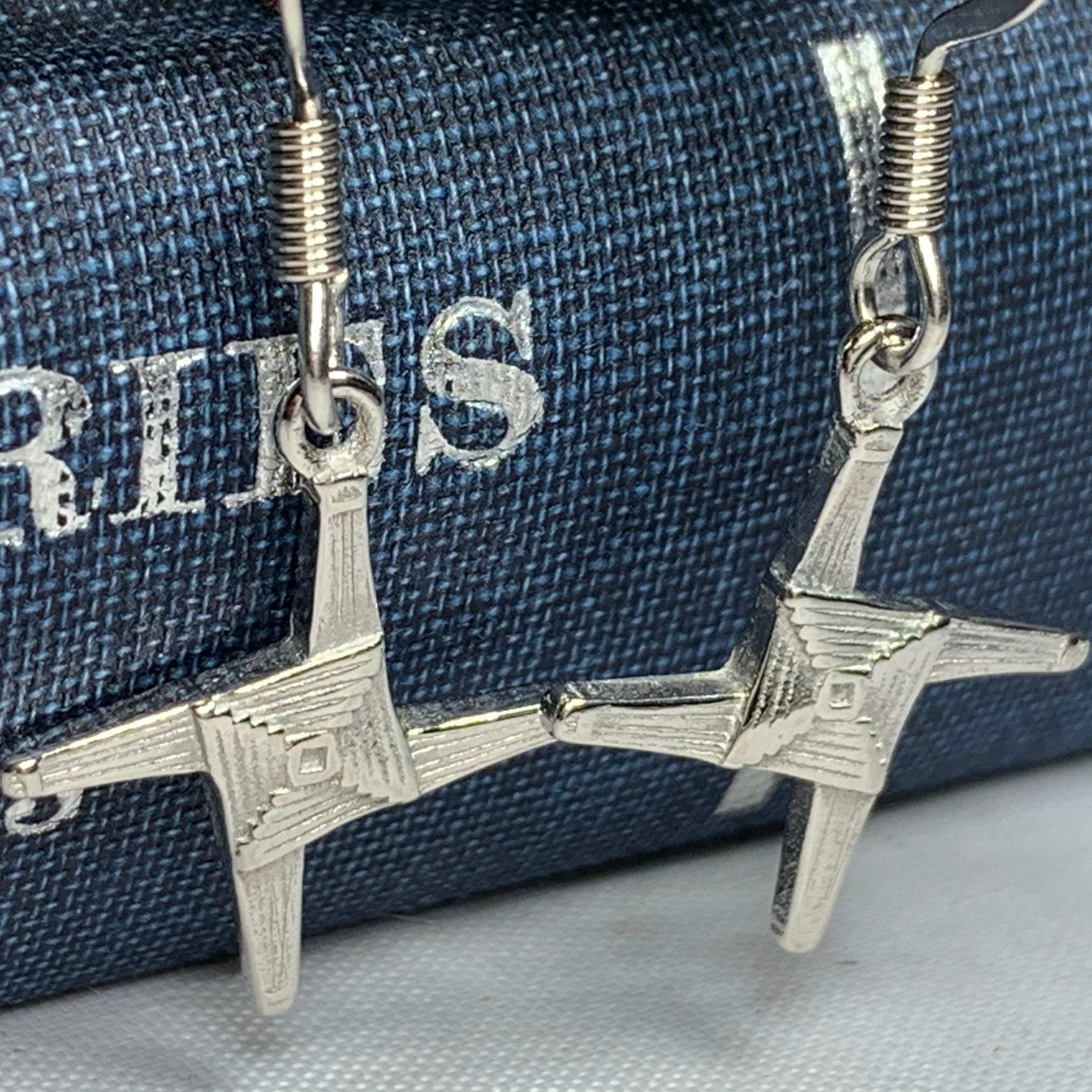 Pewter Saint Brigid's Cross Earrings