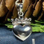 Crescent Moon Claddagh Necklace