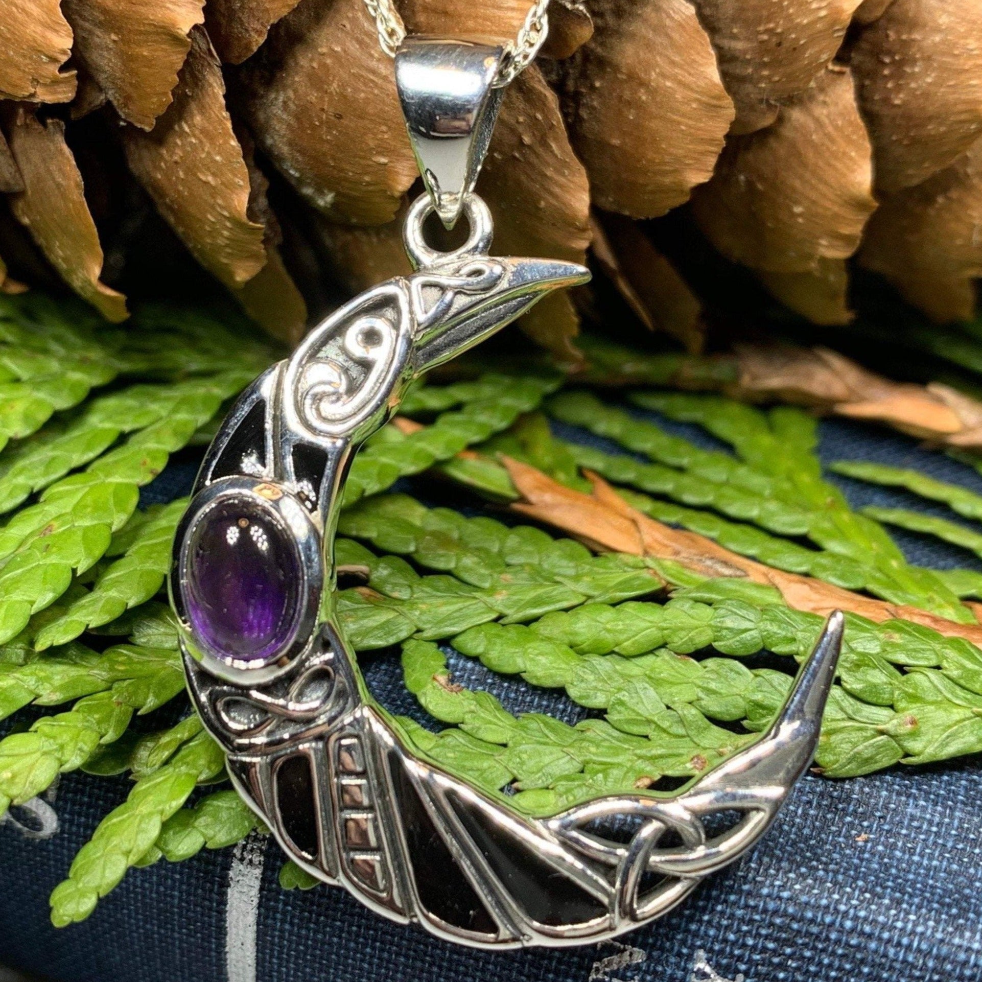 Aulay Raven Moon Necklace