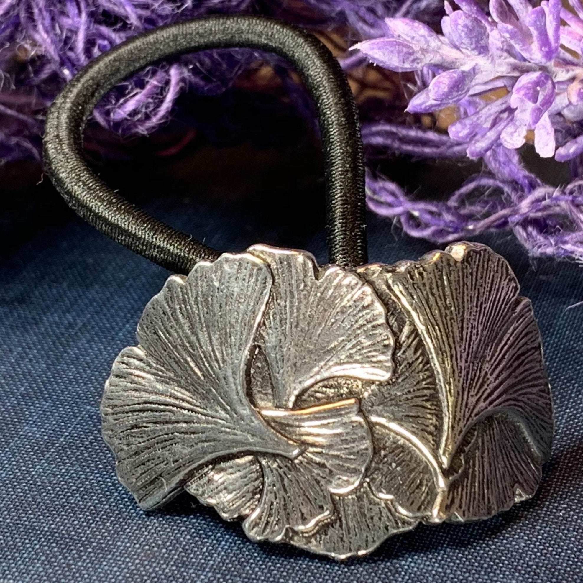 Gingko Ponytail Holder