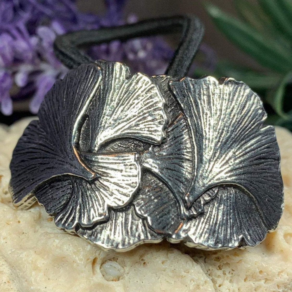 Gingko Ponytail Holder