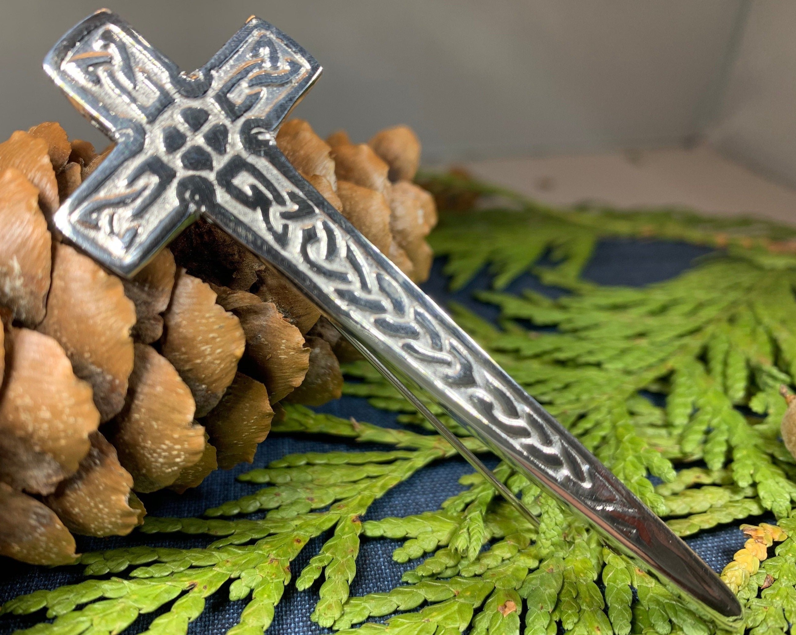 Celtic Cross Kilt Pin