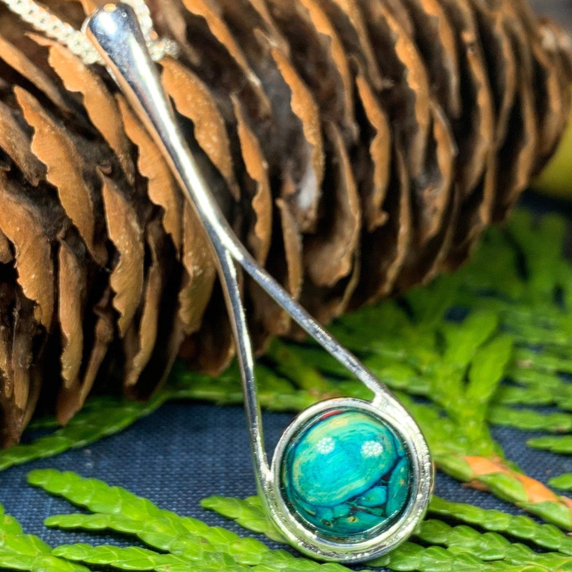 Scottish Raindrop Heathergems Necklace