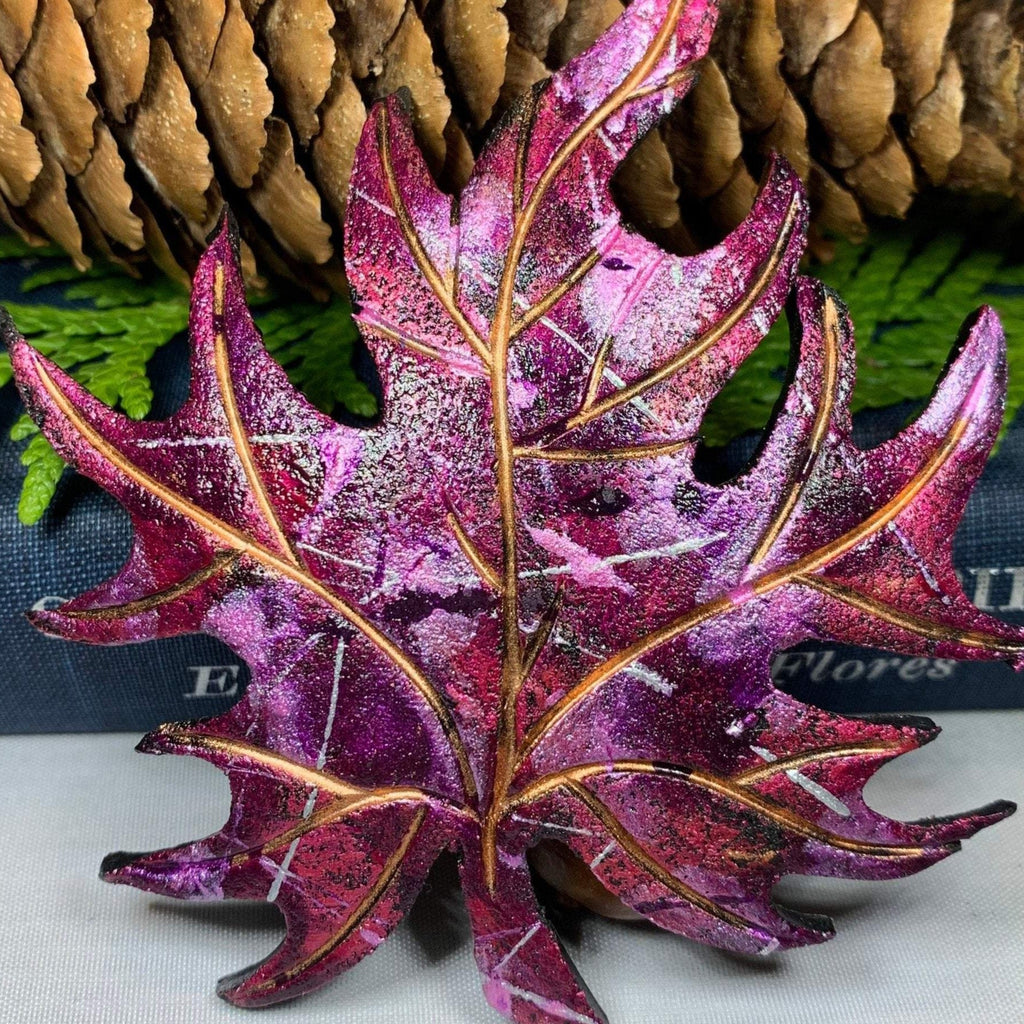 Splatter Maple Leaf Pin