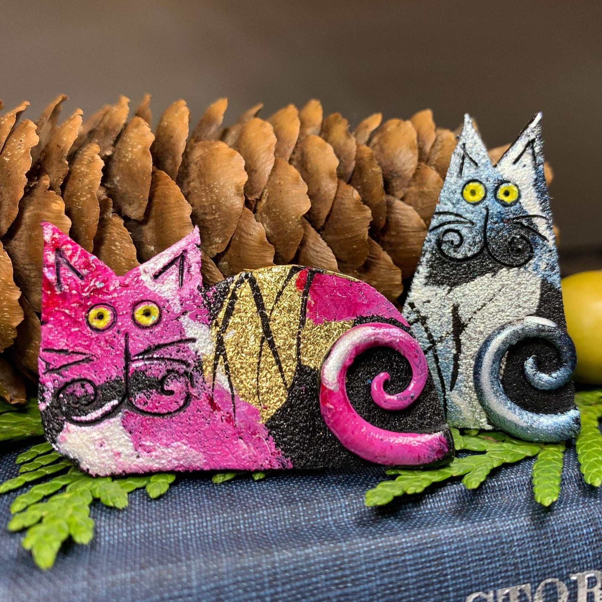 Quirky Cat Brooch