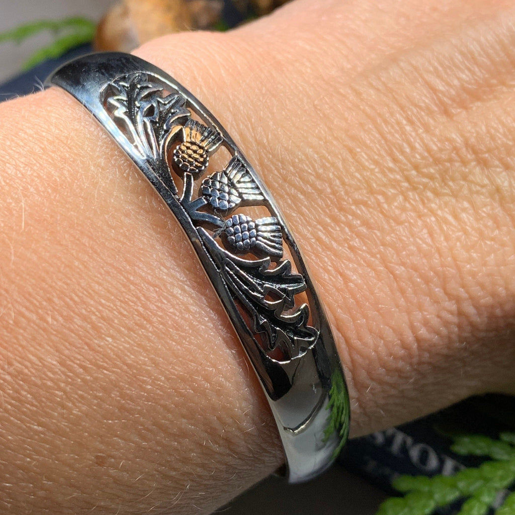 Triple Thistle Cuff Bracelet