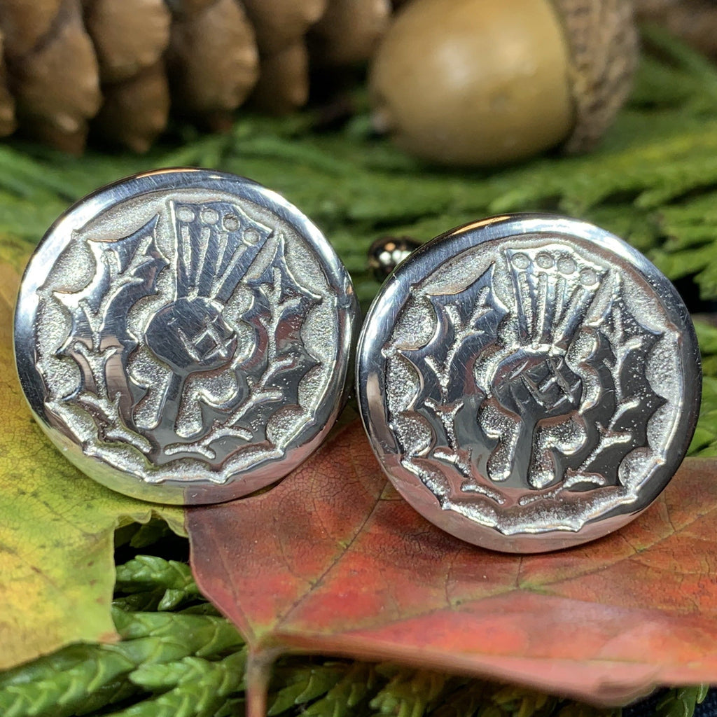 Brave Thistle Cuff Links