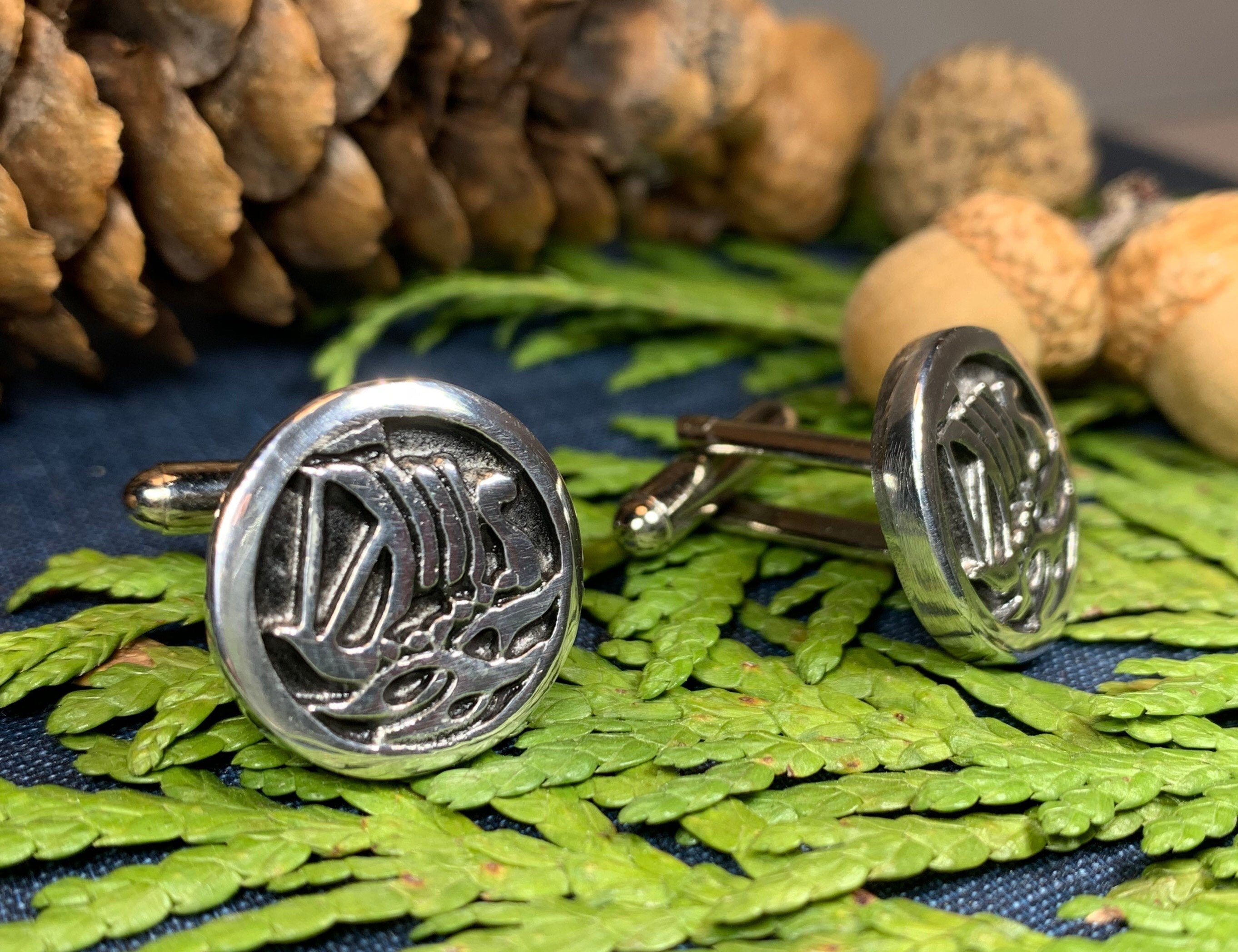 Viking Ship Pewter Cuff Links