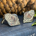 Modern Claddagh Cuff Links