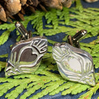 Modern Claddagh Cuff Links