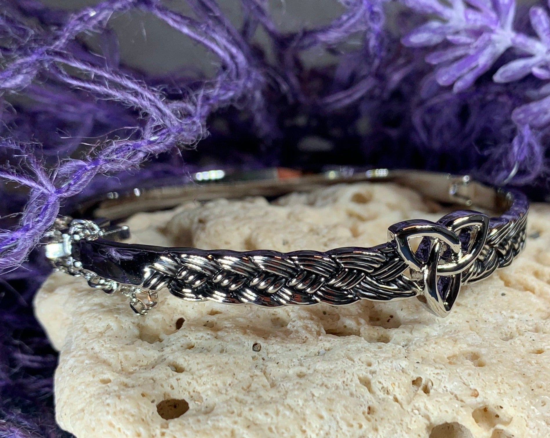 Trinity Knot Bangle Bracelet