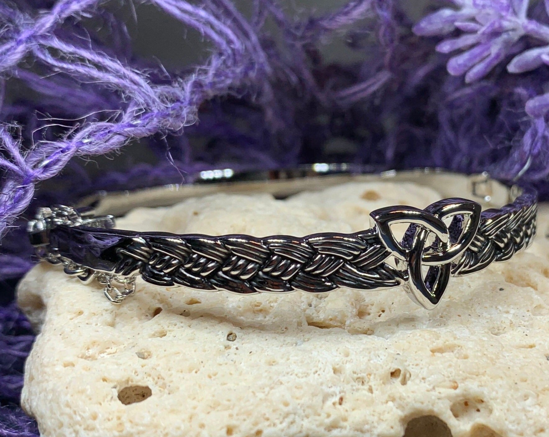 Trinity Knot Bangle Bracelet