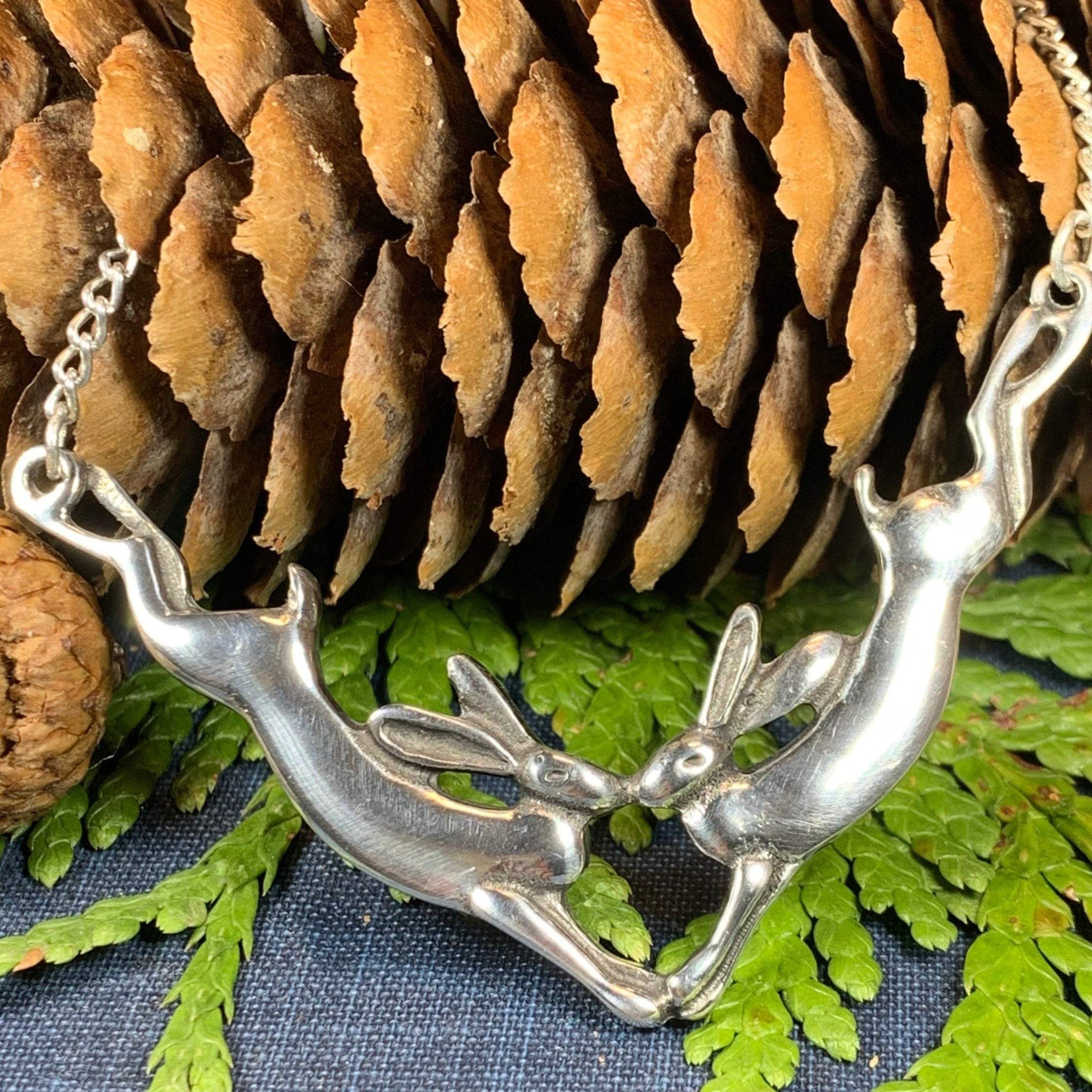 Two Rabbits Necklace