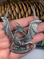 Tressach Pewter Dragon Necklace