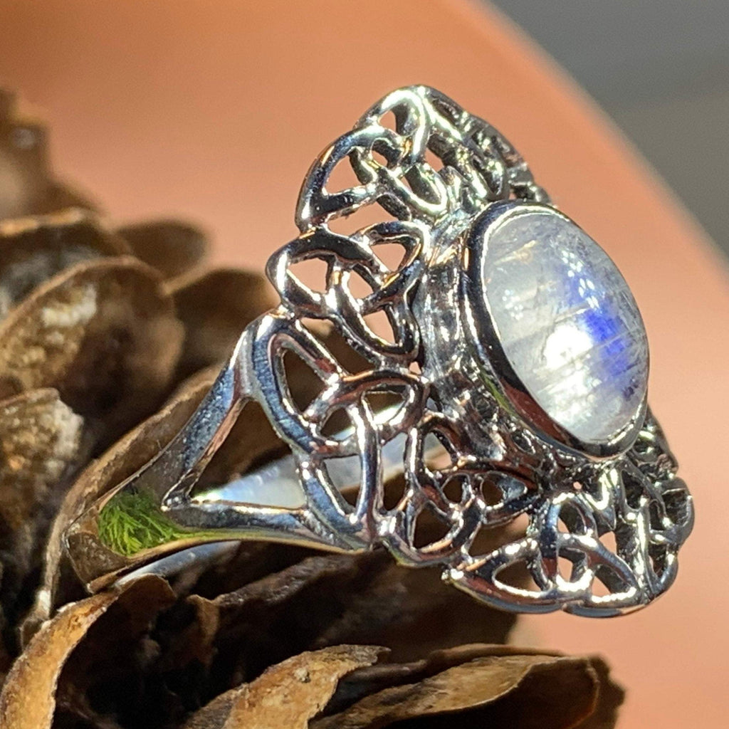 Celtic Starglow Moonstone Ring