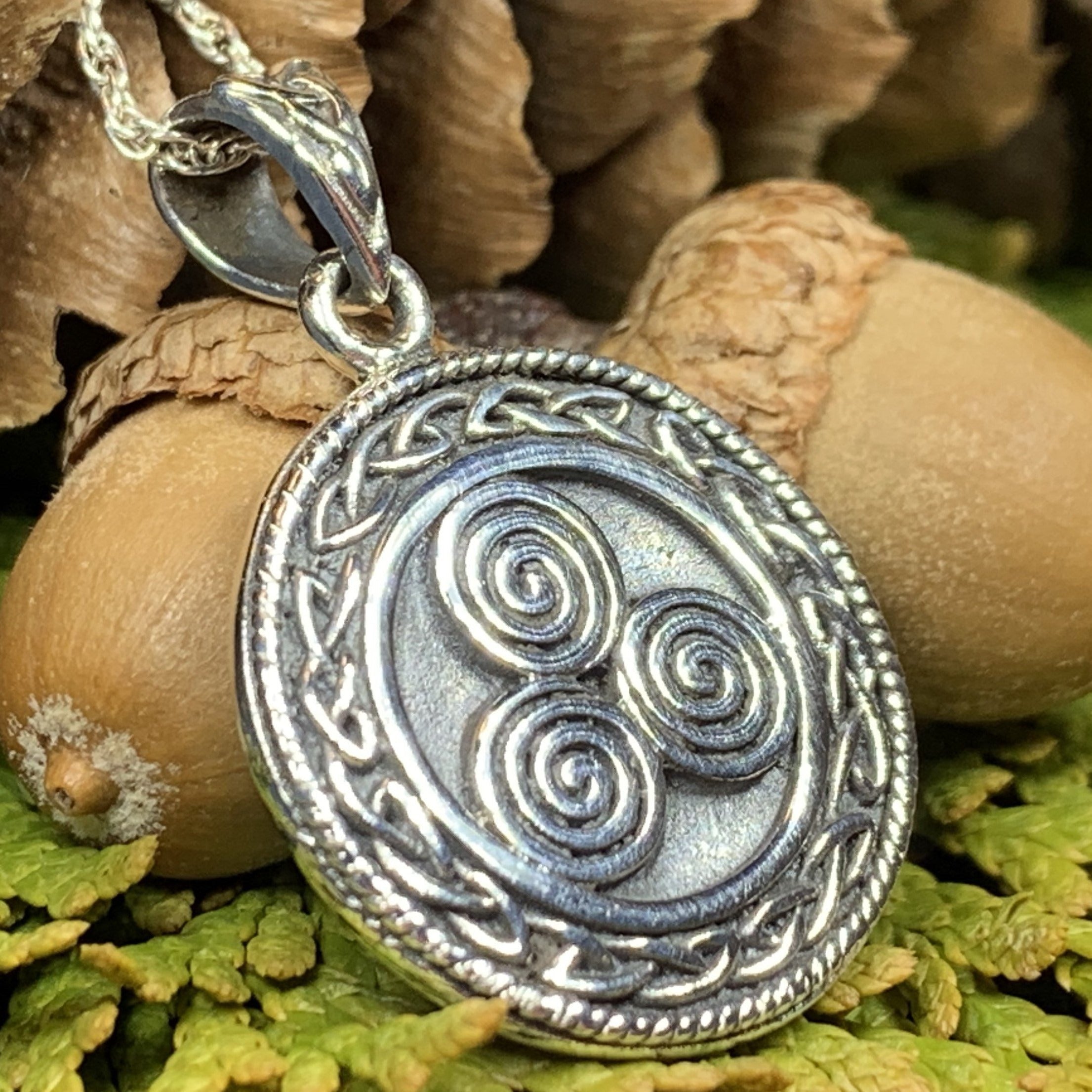 Ancient Echo Celtic Spiral Necklace