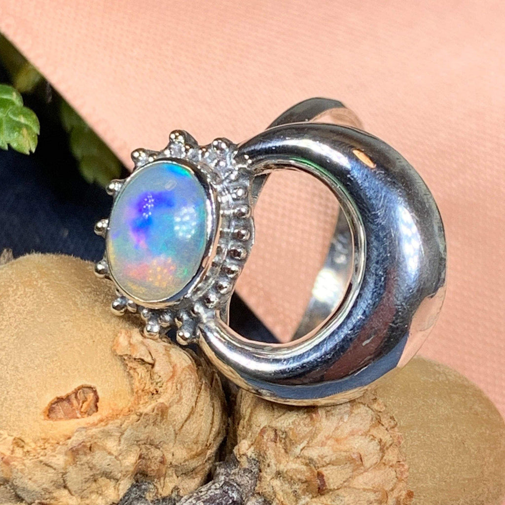 Radiant Crescent Moon Ring
