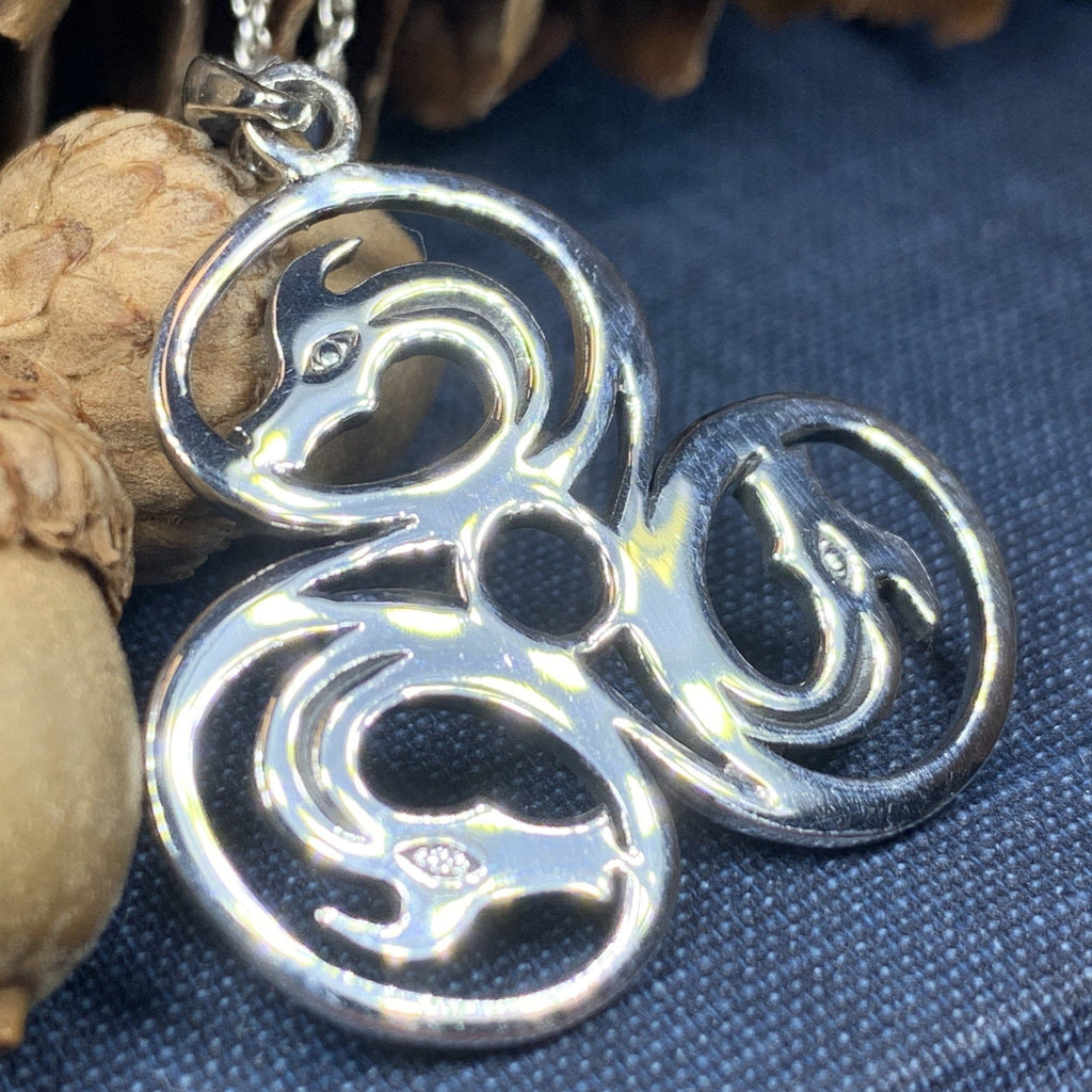 Dragon Celtic Spiral Necklace