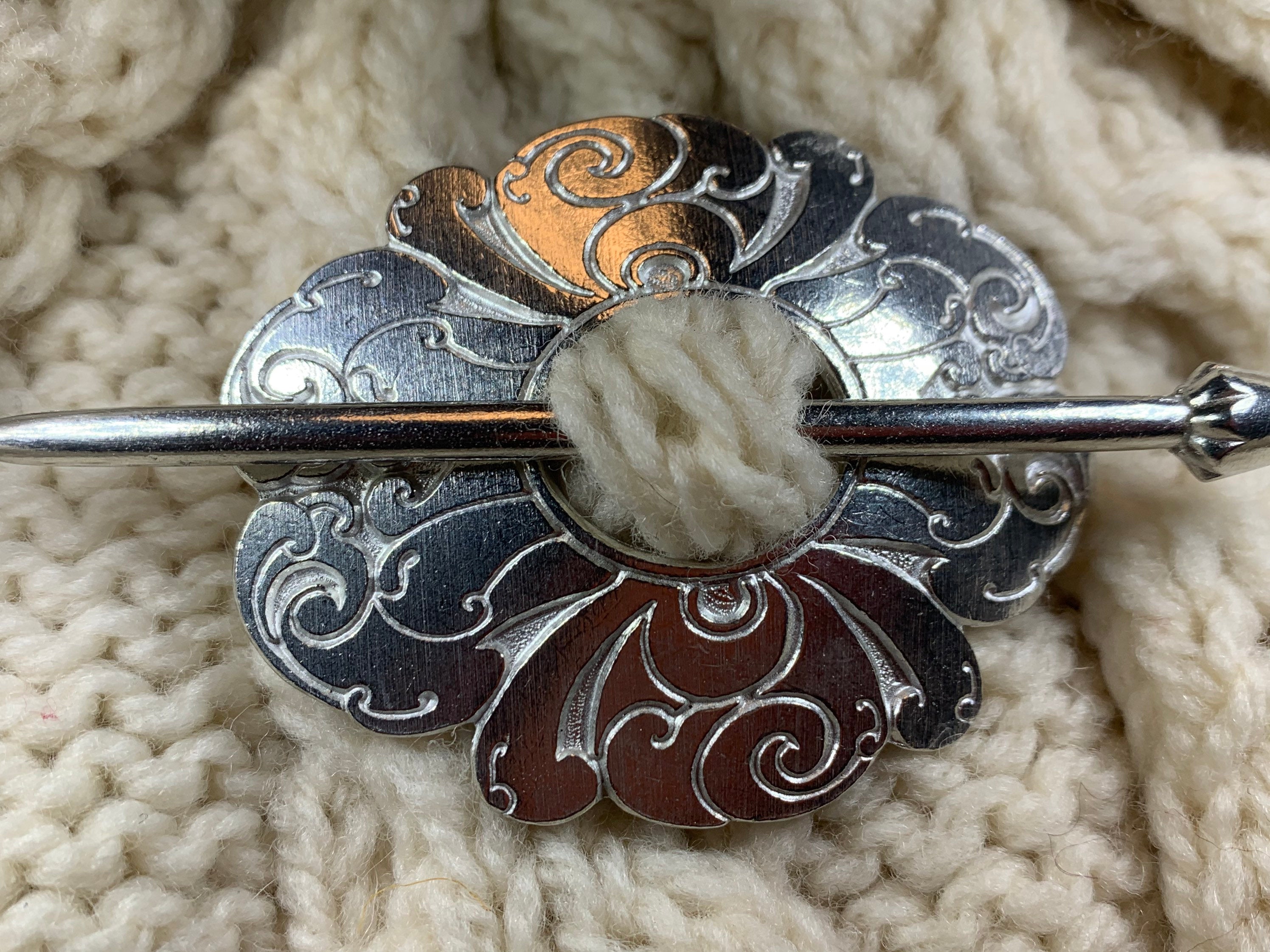Celtic Flower Scarf Ring