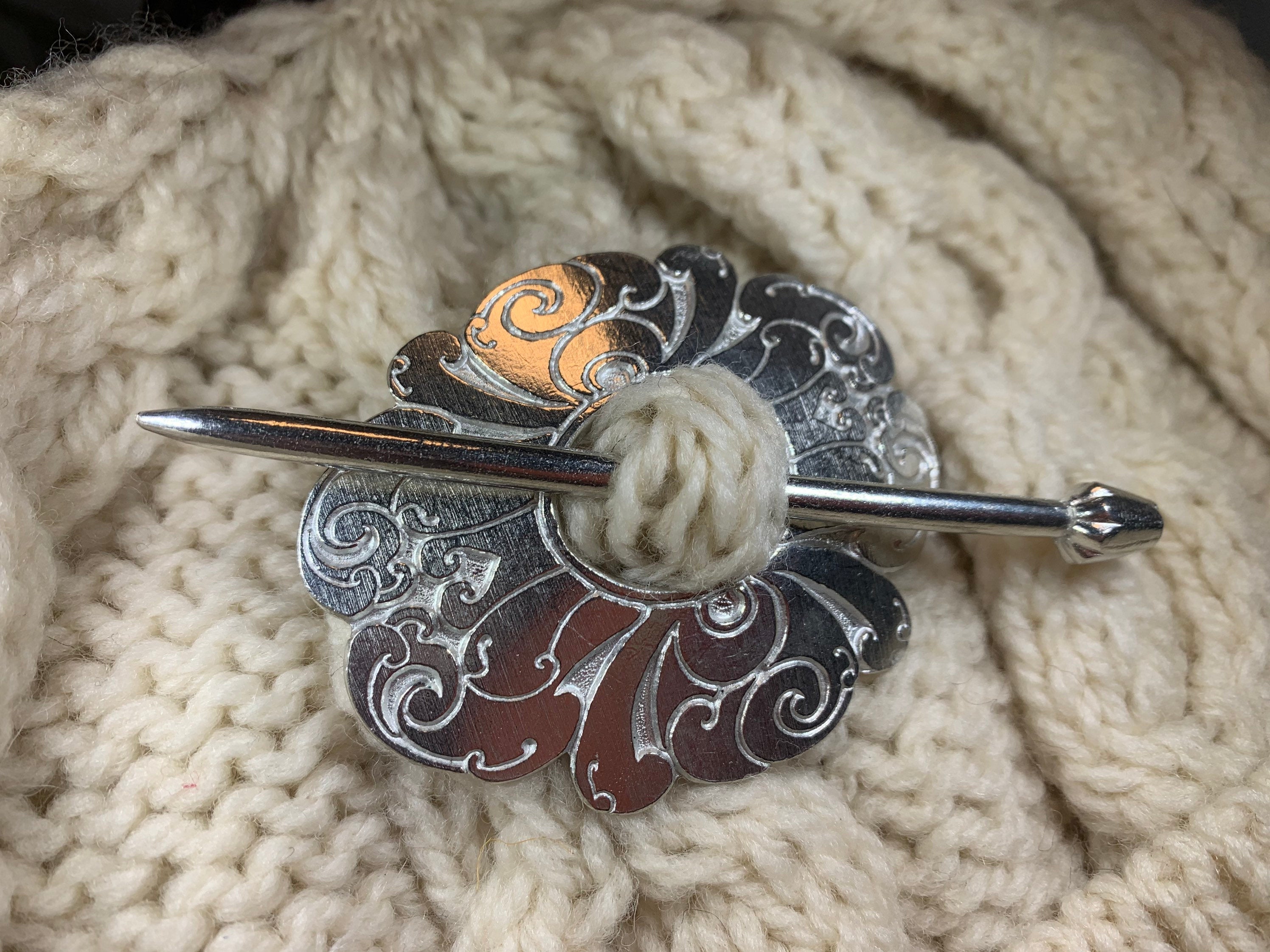 Celtic Flower Scarf Ring