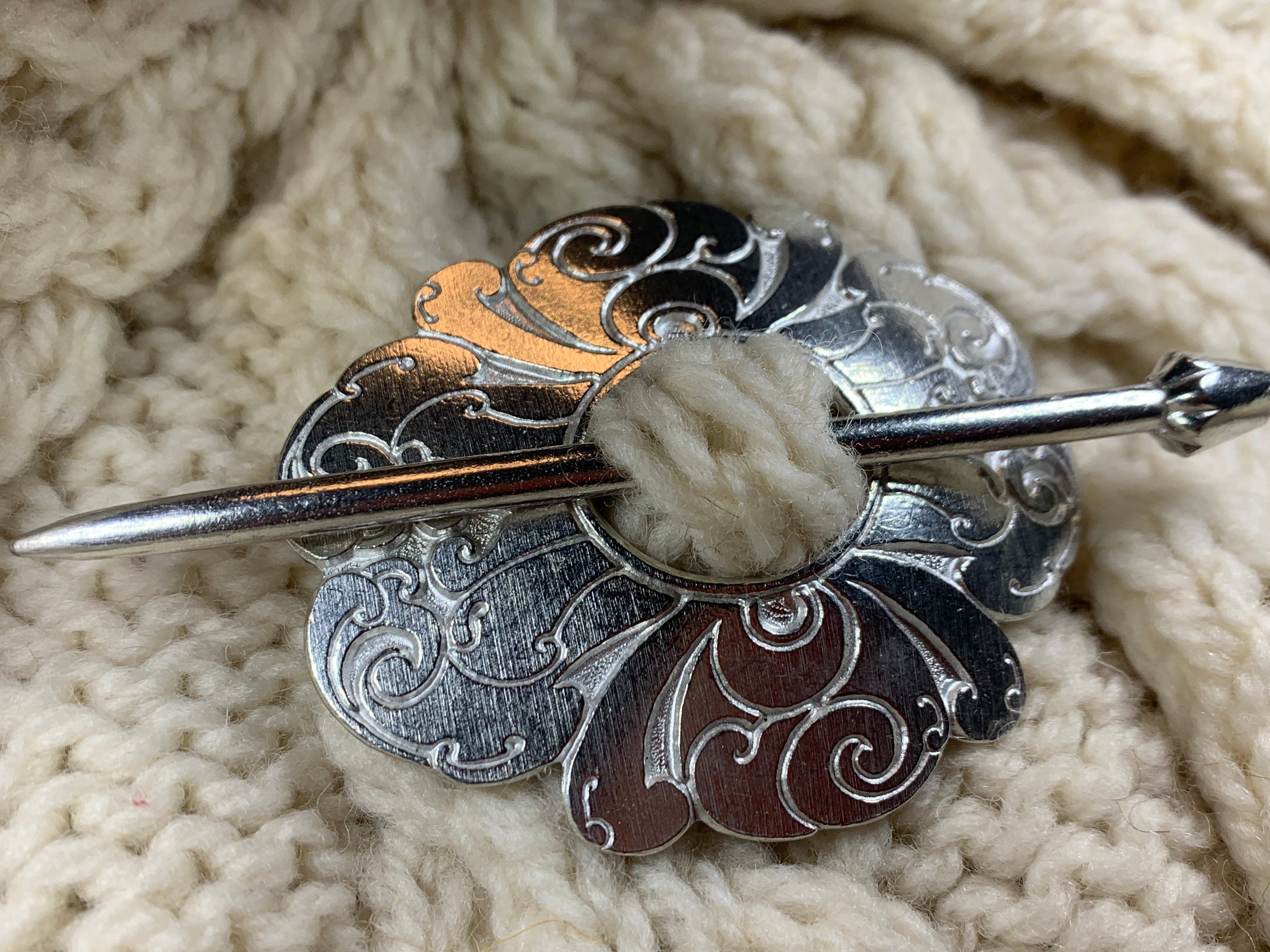 Celtic Flower Scarf Ring